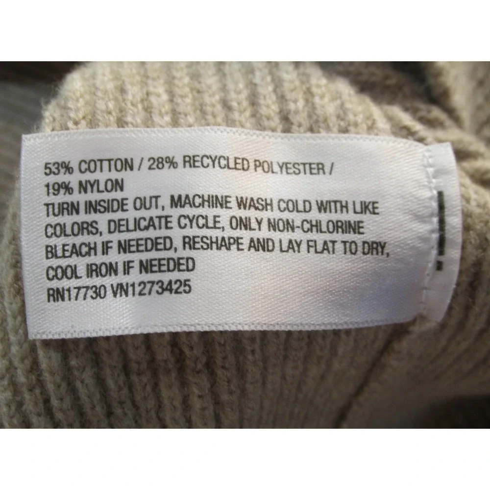 NWT GOODFELLOW Cardigan Knit Sweater Men Small Tan Button-Up Pocket Preppy Dad